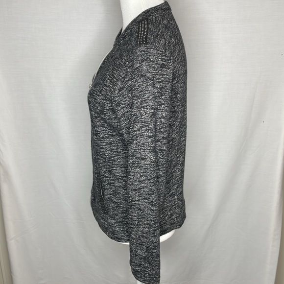 Onque Casual Black/Grey Tweed Knit Sweater Size Small - Picture 6 of 10